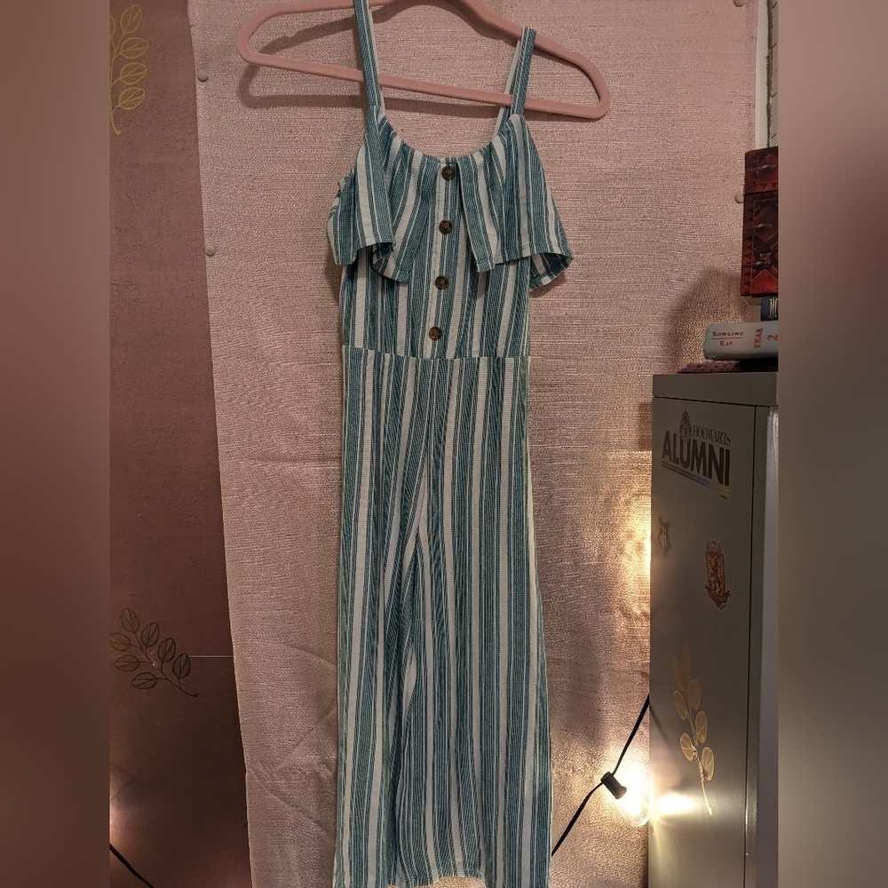 Eyeshadow Girls teal and white long pants jumpsuit‎ size 10 - Picture 12 of 12